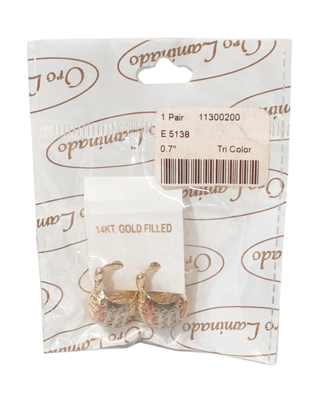 14kt Gold Tri Color Dainty Earring Jewelry NEW